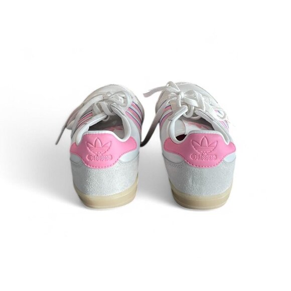 Adidas Originals Pink & Blue Striped Sneakers Womens Size 7 - Picture 3 of 5